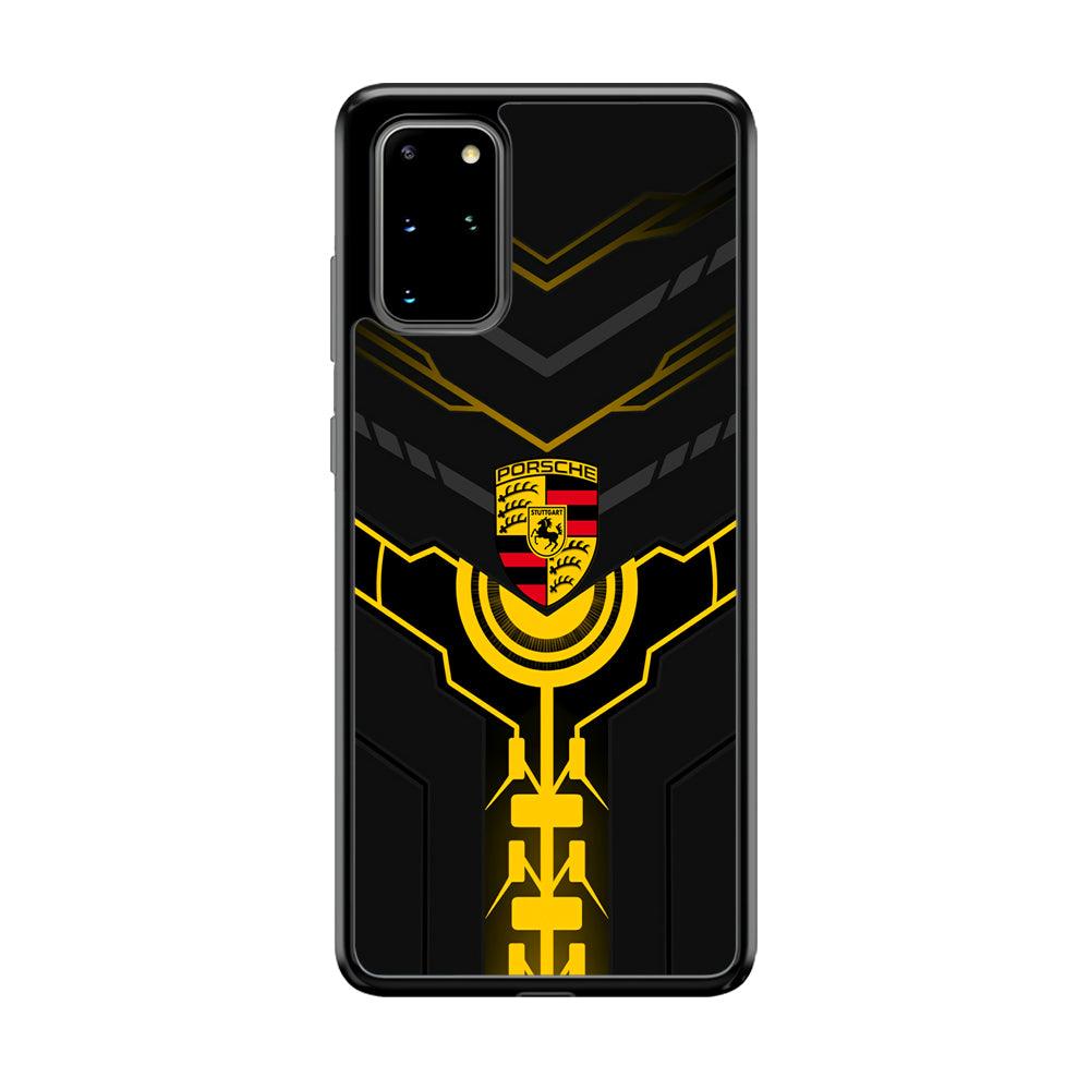 Porsche Lightning Vibes Samsung Galaxy S20 Plus Case-Rubber Black (2D Case)-Oxvistore
