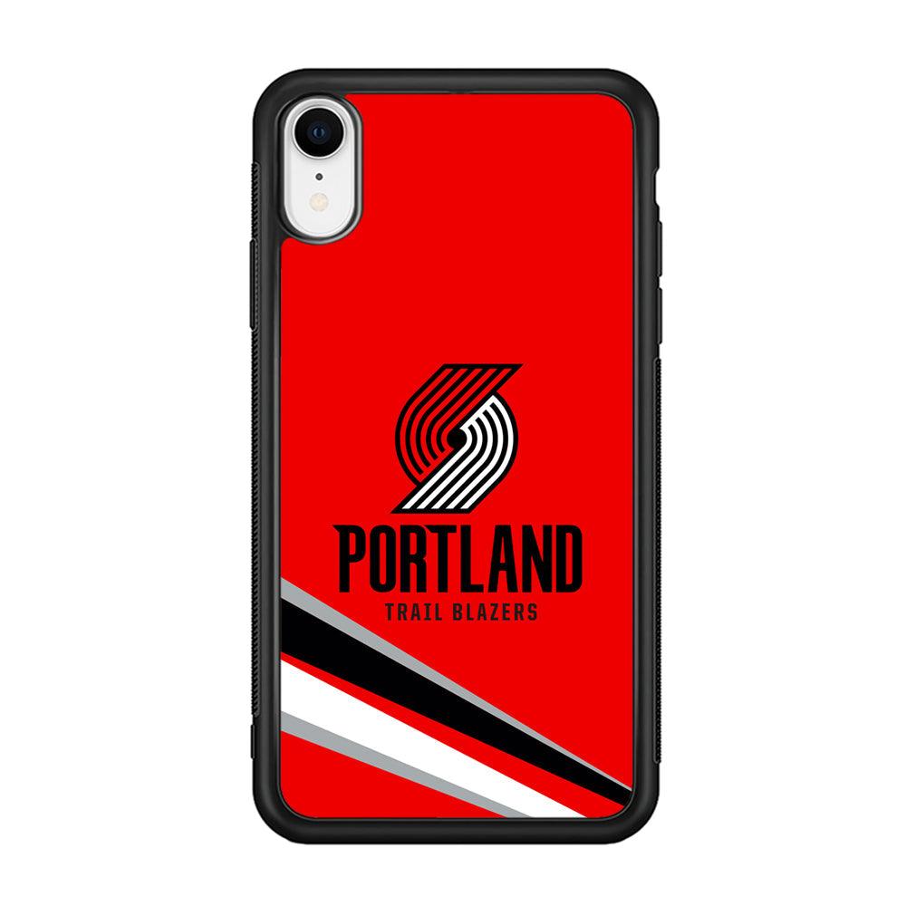 Portland Trail Blazers Alternate of Red Jersey iPhone XR Case-Rubber Black (2D Case)-Oxvistore