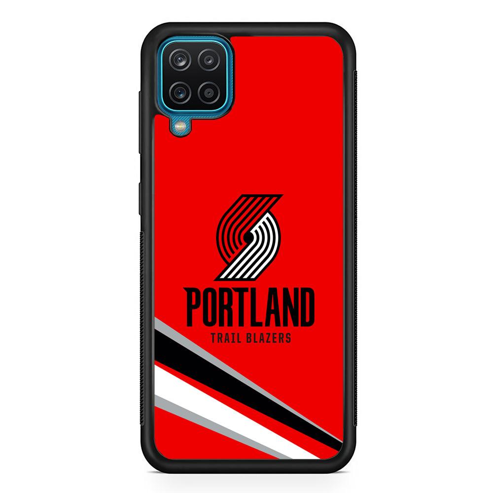Portland Trail Blazers Alternate of Red Jersey Samsung Galaxy A12 Case-Rubber Black (2D Case)-Oxvistore