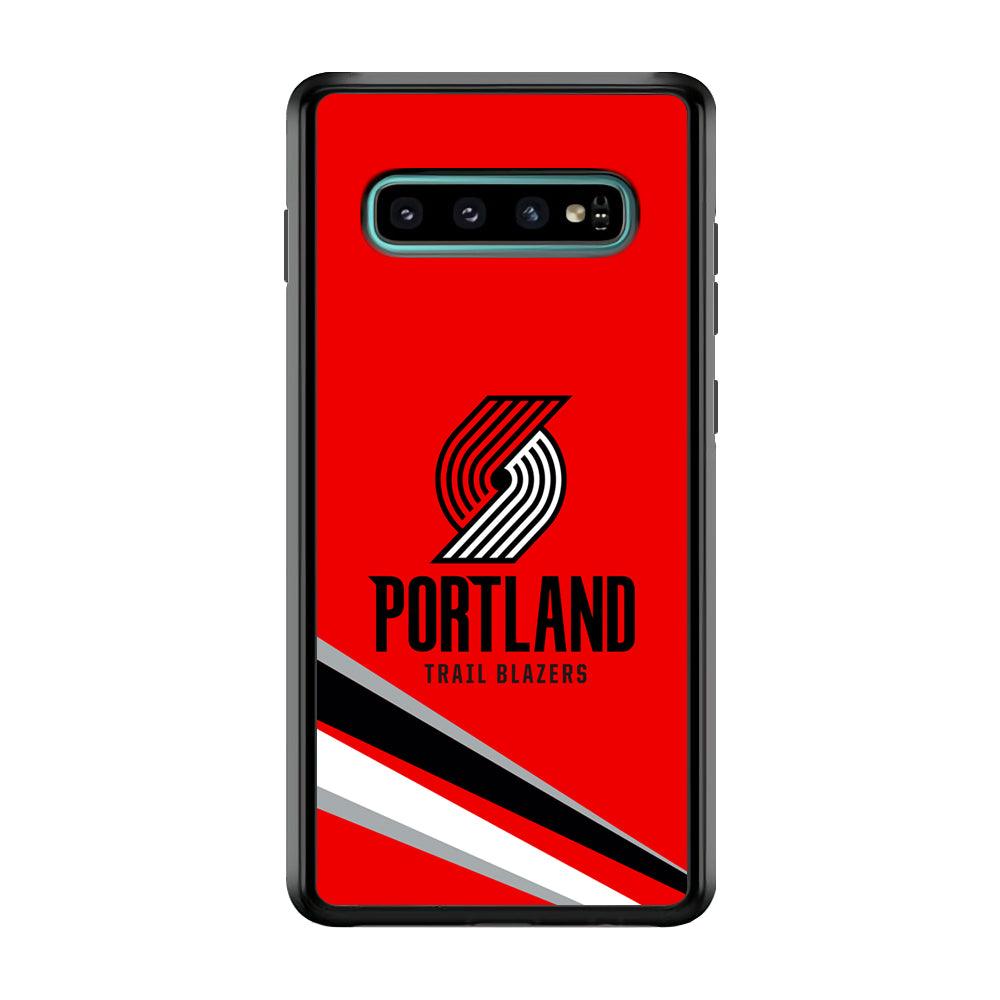 Portland Trail Blazers Alternate of Red Jersey Samsung Galaxy S10 Case-Rubber Black (2D Case)-Oxvistore