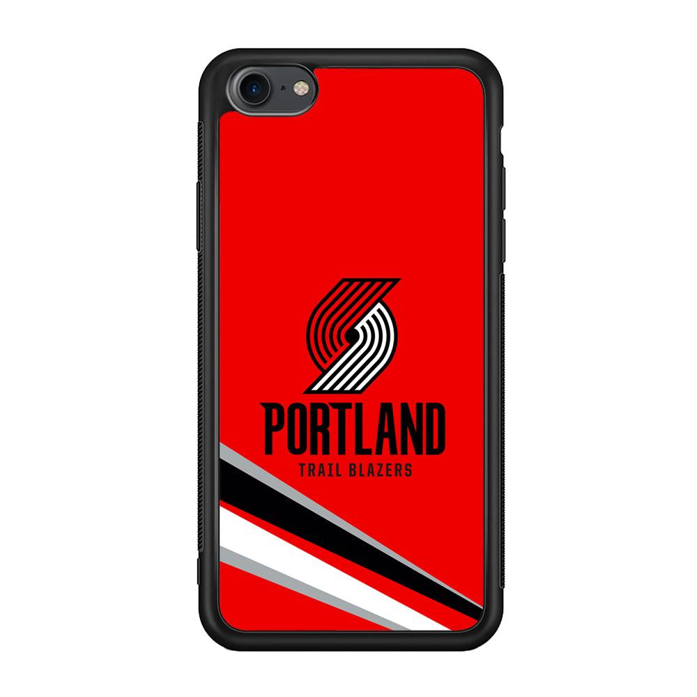 Portland Trail Blazers Alternate of Red Jersey iPhone 8 Case-Rubber Black (2D Case)-Oxvistore