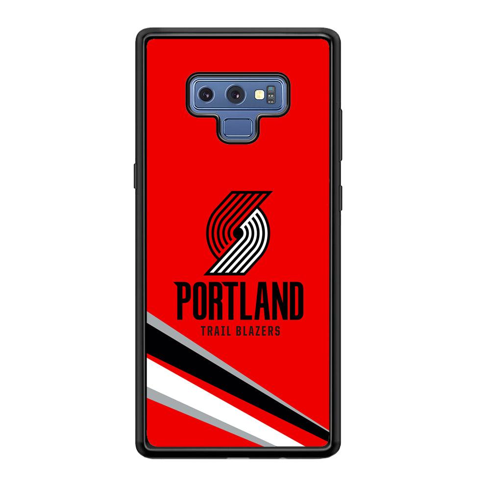 Portland Trail Blazers Alternate of Red Jersey Samsung Galaxy Note 9 Case-Rubber Black (2D Case)-Oxvistore