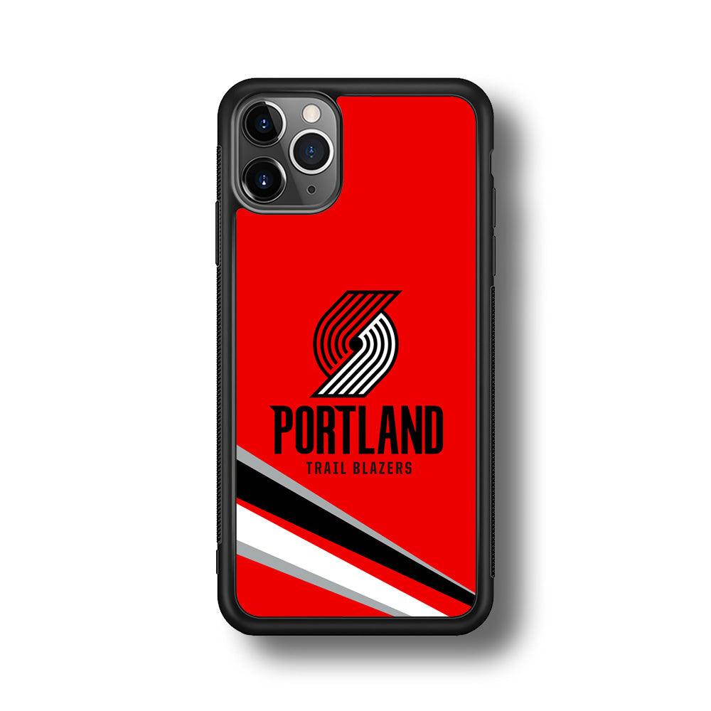Portland Trail Blazers Alternate of Red Jersey iPhone 11 Pro Max Case-Rubber Black (2D Case)-Oxvistore