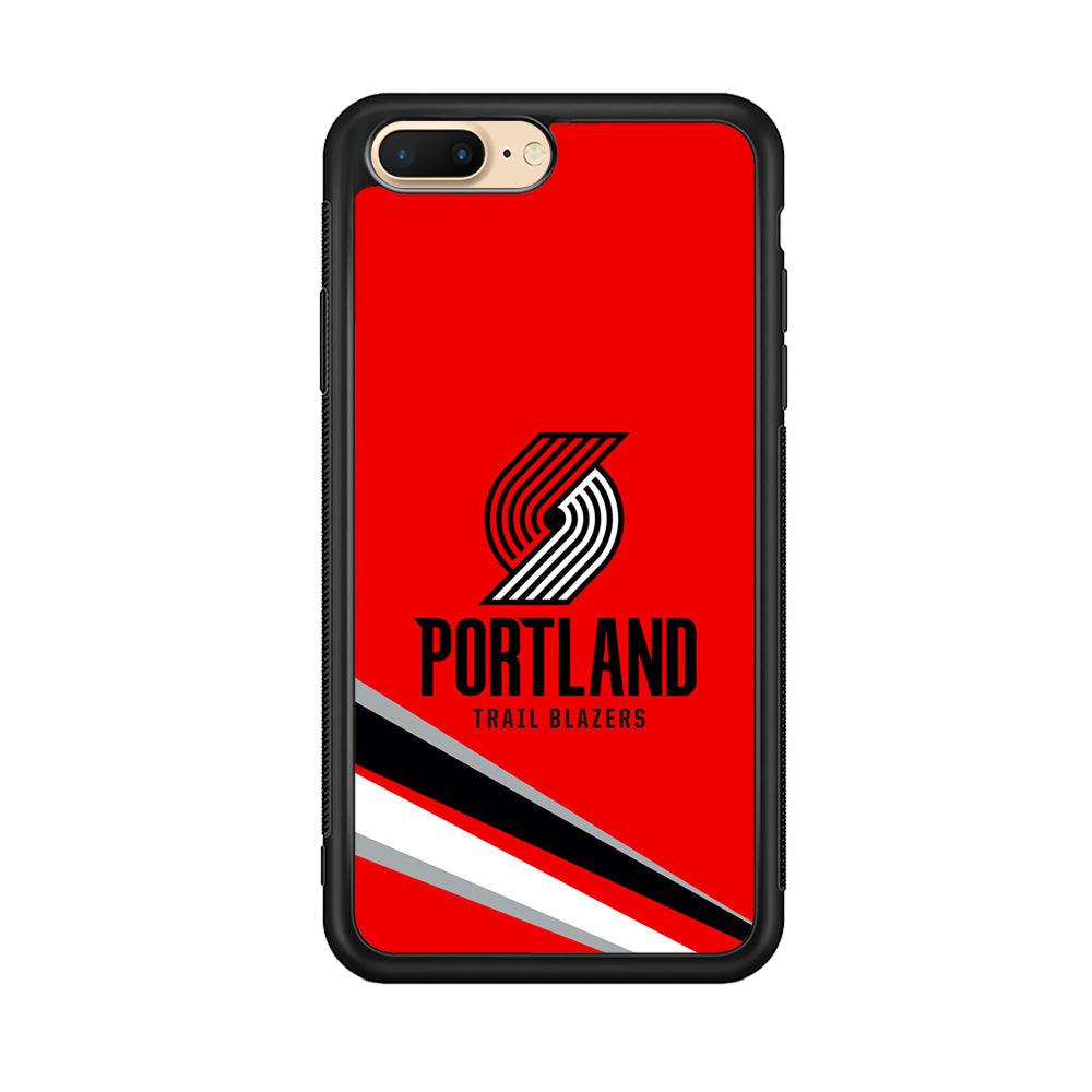 Portland Trail Blazers Alternate of Red Jersey iPhone 7 Plus Case-Rubber Black (2D Case)-Oxvistore