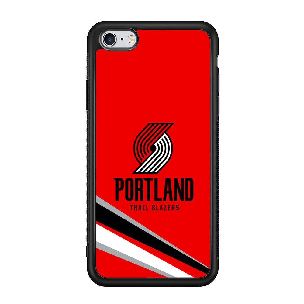 Portland Trail Blazers Alternate of Red Jersey iPhone 6 Plus | 6s Plus Case-Rubber Black (2D Case)-Oxvistore