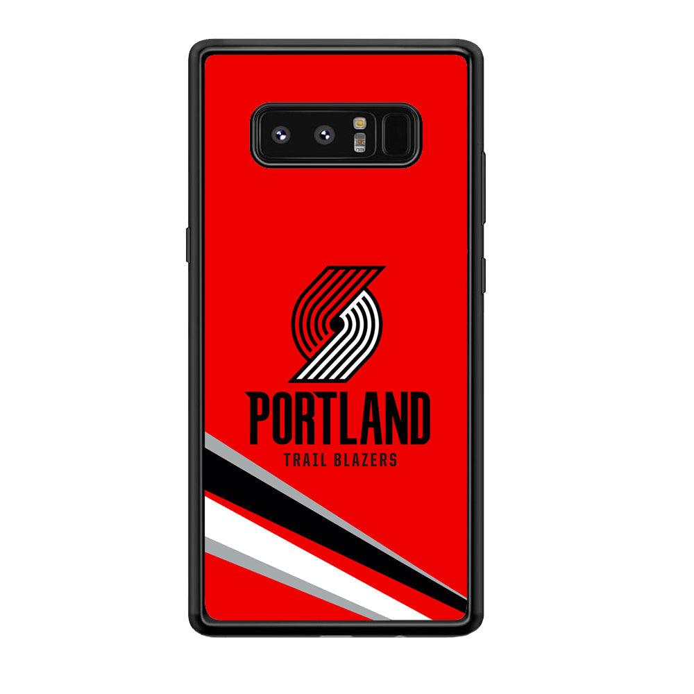 Portland Trail Blazers Alternate of Red Jersey Samsung Galaxy Note 8 Case-Rubber Black (2D Case)-Oxvistore