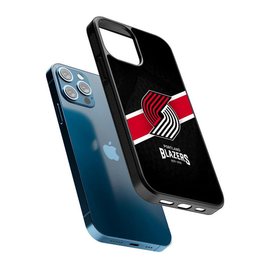 Portland Trail Blazers Logo 2D Rubber Phone Case-Oxvistore