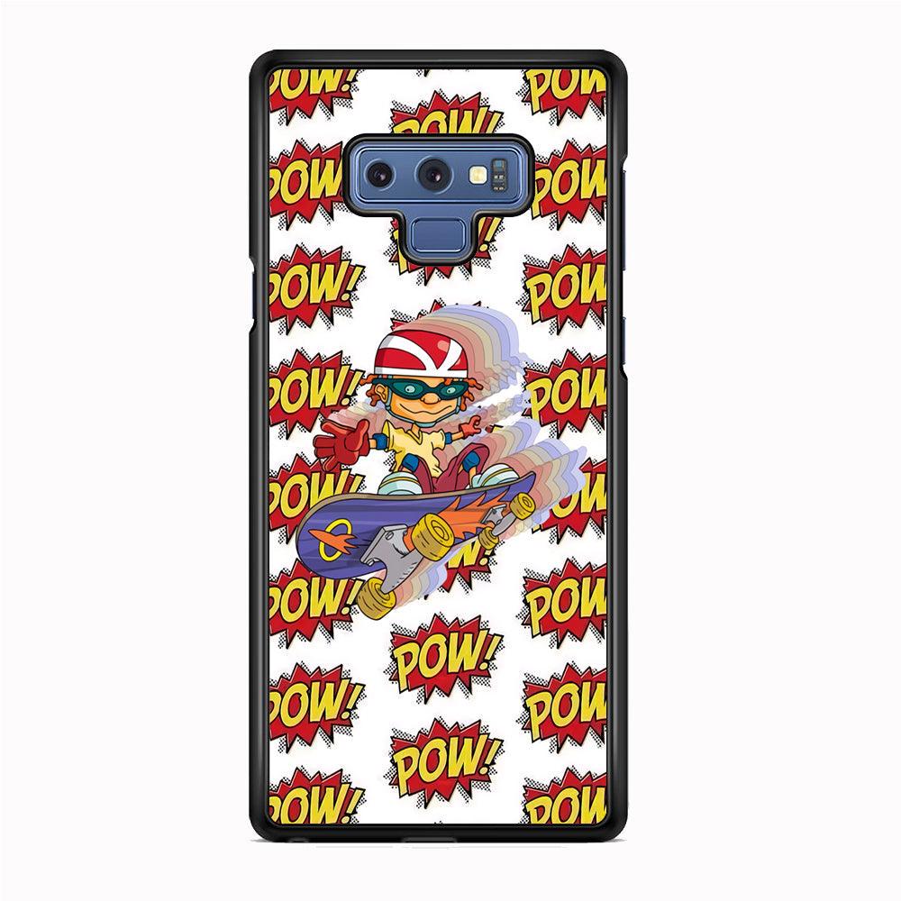 Pow Pow Skate Shadow Samsung Galaxy Note 9 Case-Rubber Black (2D Case)-Oxvistore