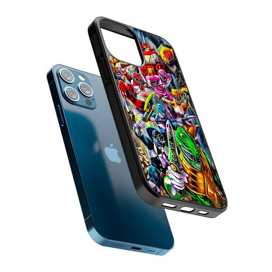 Power Rangers Squad 2D Rubber Phone Case-Oxvistore