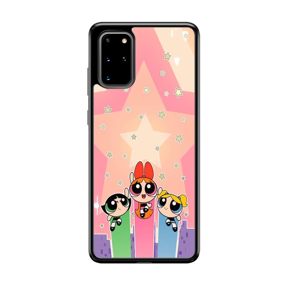Powerpuff Girls Jump Into Universe Samsung Galaxy S20 Plus Case-Rubber Black (2D Case)-Oxvistore