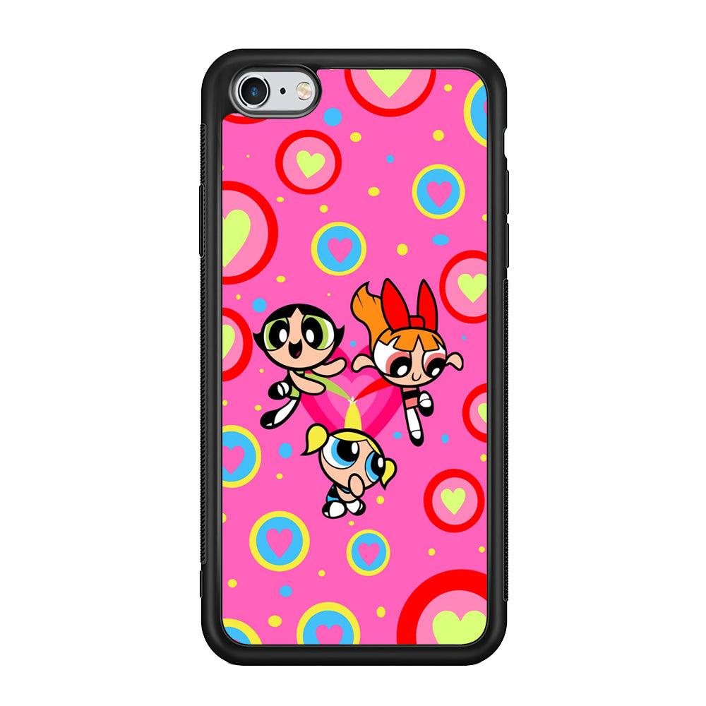 Powerpuff Girls Love Strength iPhone 6 Plus | 6s Plus Case-Rubber Black (2D Case)-Oxvistore