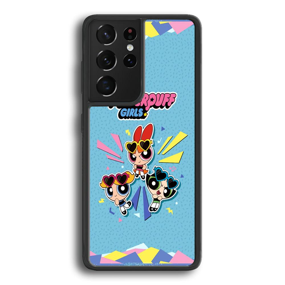 Powerpuff Girls The Protector Samsung Galaxy S21 Ultra Case-Rubber Black (2D Case)-Oxvistore