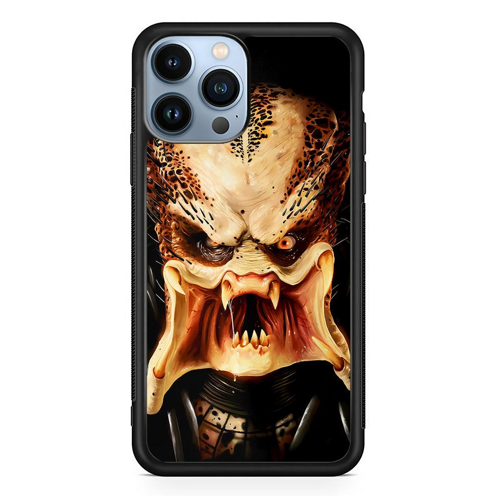 Predator Alien Face 2D Rubber Phone Case-Black-Oxvistore
