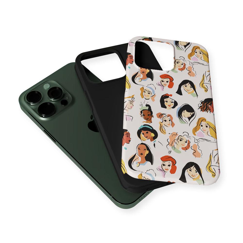 Princess Face Sketch Collection 2 in 1 Tough Phone Case-Oxvistore