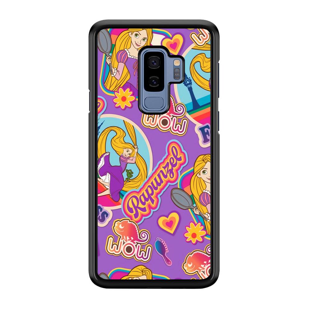 Princess Rapunzel Daily Activity Samsung Galaxy S9 Plus Case-Rubber Black (2D Case)-Oxvistore