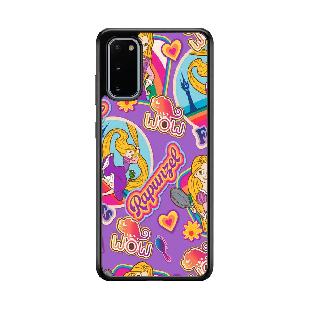 Princess Rapunzel Daily Activity Samsung Galaxy S20 Case-Rubber Black (2D Case)-Oxvistore