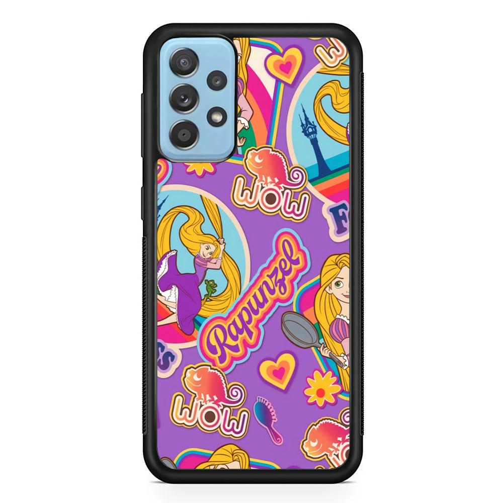 Princess Rapunzel Daily Activity Samsung Galaxy A52 Case-Rubber Black (2D Case)-Oxvistore