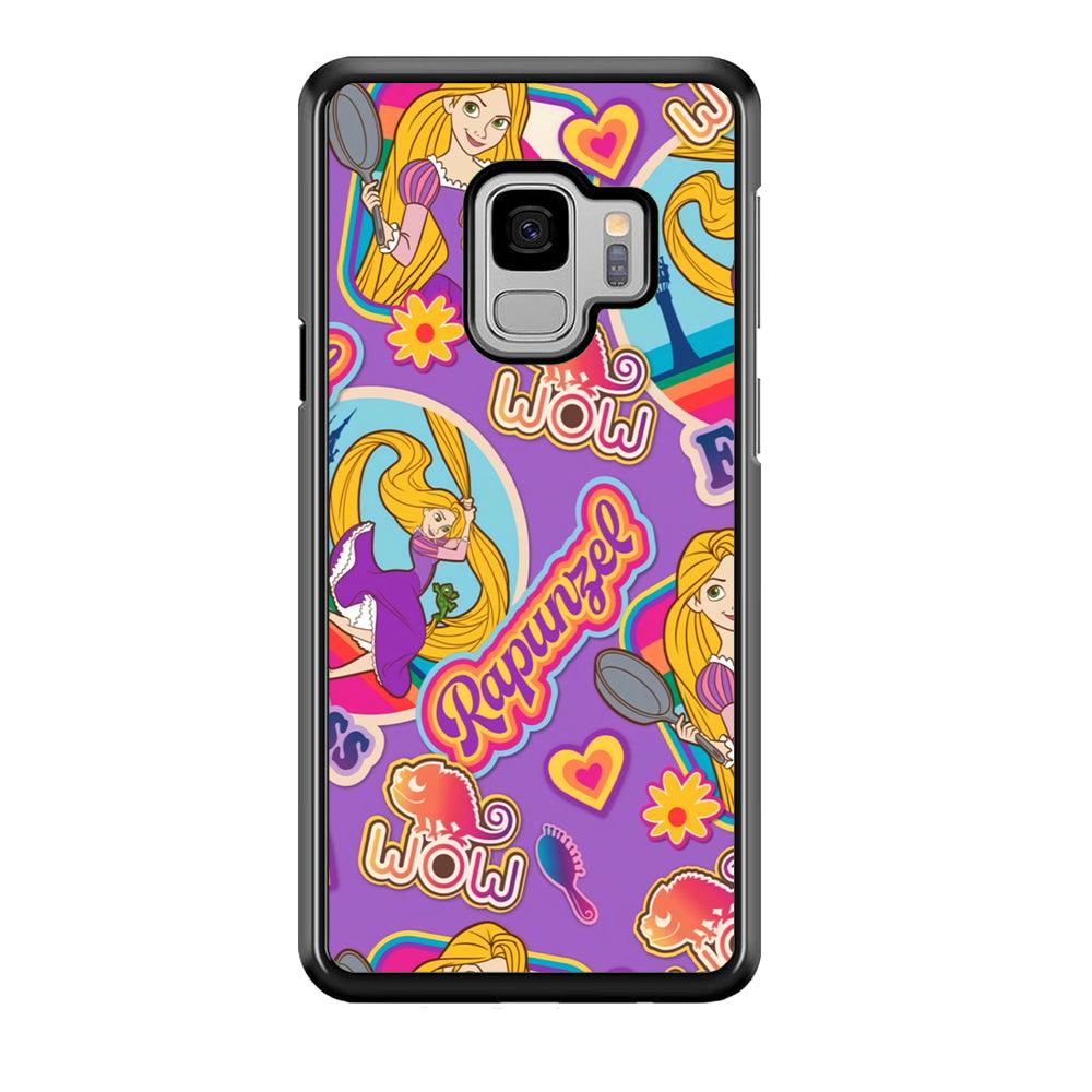 Princess Rapunzel Daily Activity Samsung Galaxy S9 Case-Rubber Black (2D Case)-Oxvistore