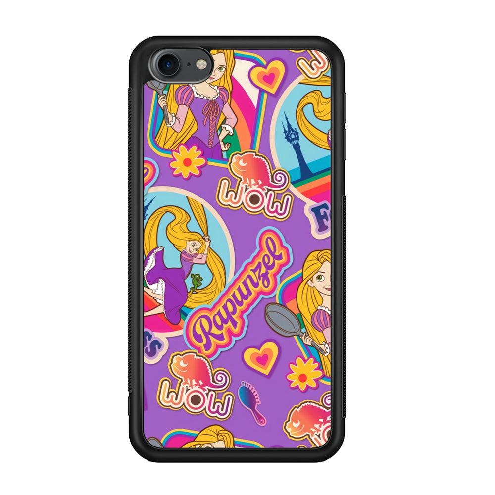 Princess Rapunzel Daily Activity iPod Touch 6 Case-Rubber Black (2D Case)-Oxvistore