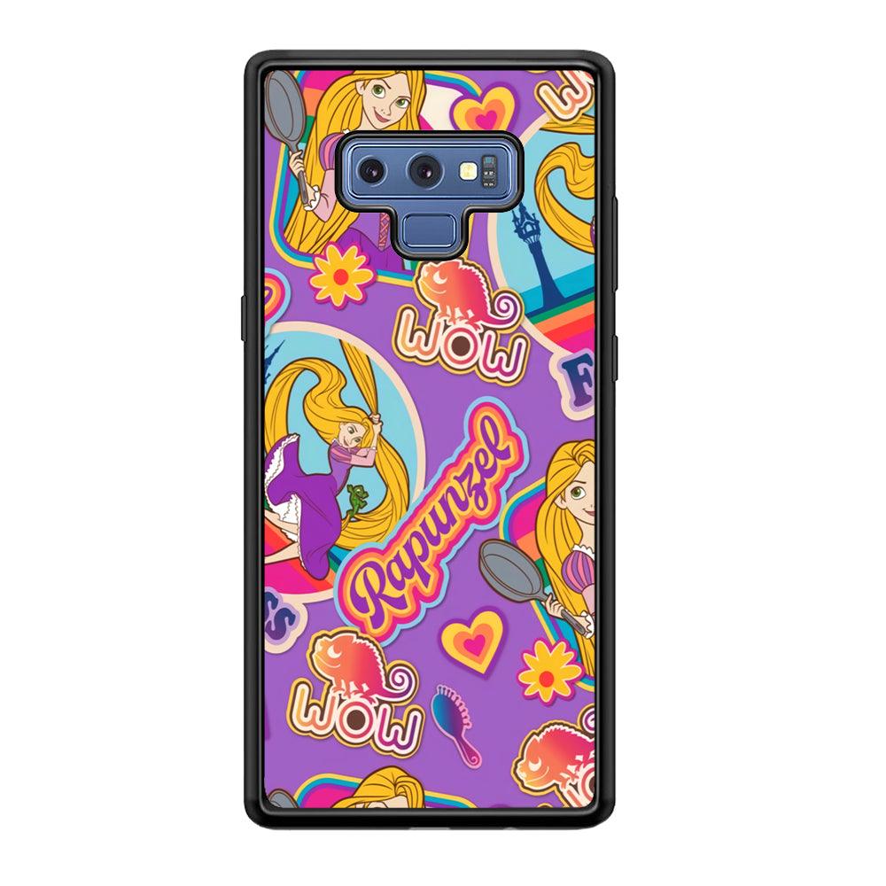 Princess Rapunzel Daily Activity Samsung Galaxy Note 9 Case-Rubber Black (2D Case)-Oxvistore