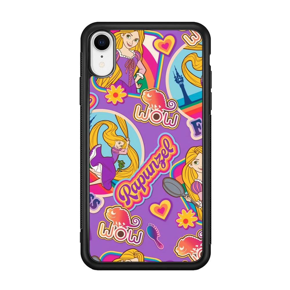 Princess Rapunzel Daily Activity iPhone XR Case-Rubber Black (2D Case)-Oxvistore