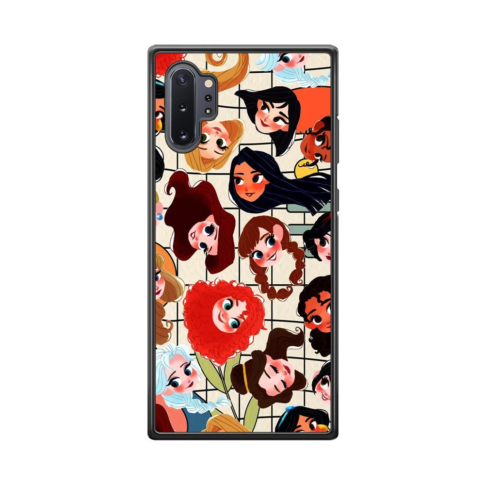 Princess of Disney Sweet Smile Samsung Galaxy Note 10 Plus Case-Rubber Black (2D Case)-Oxvistore