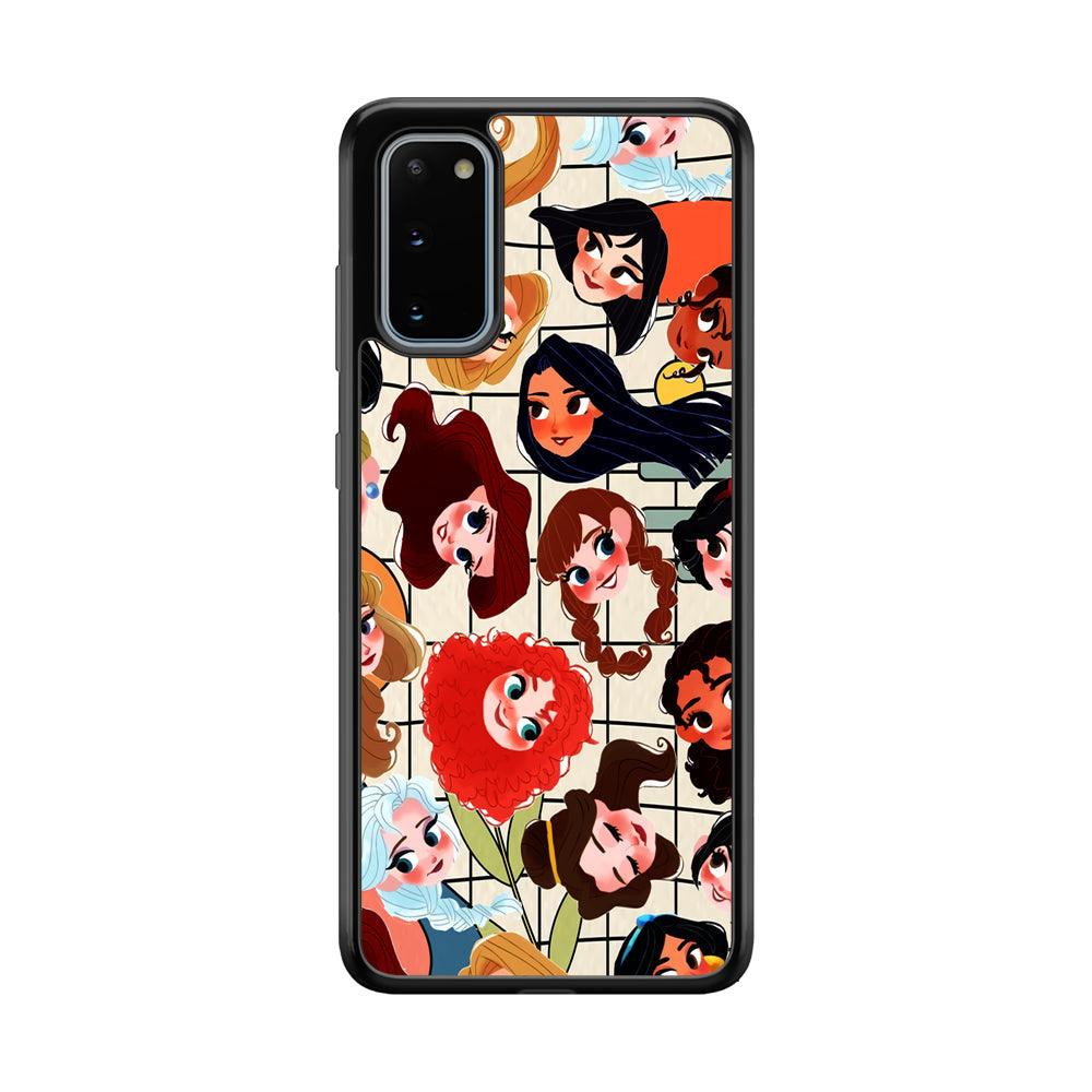 Princess of Disney Sweet Smile Samsung Galaxy S20 Case-Rubber Black (2D Case)-Oxvistore