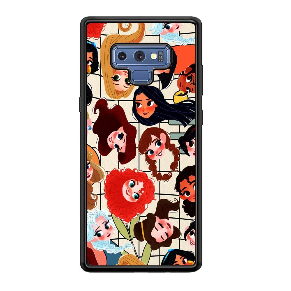 Princess of Disney Sweet Smile Samsung Galaxy Note 9 Case-Rubber Black (2D Case)-Oxvistore