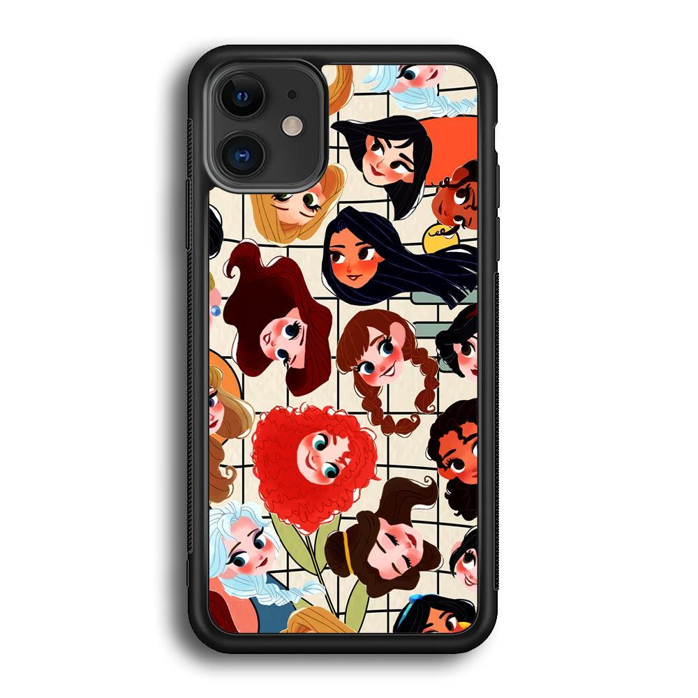 Princess of Disney Sweet Smile iPhone 11 Case-Rubber Black (2D Case)-Oxvistore
