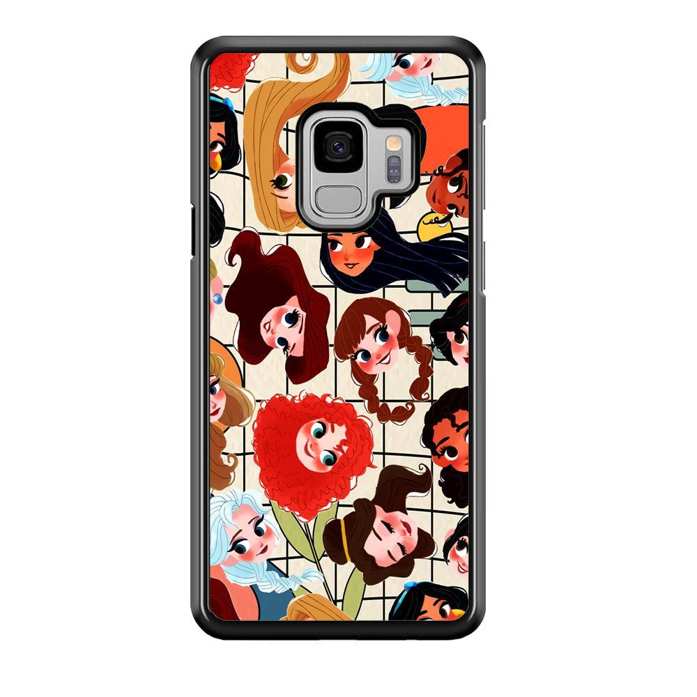 Princess of Disney Sweet Smile Samsung Galaxy S9 Case-Rubber Black (2D Case)-Oxvistore