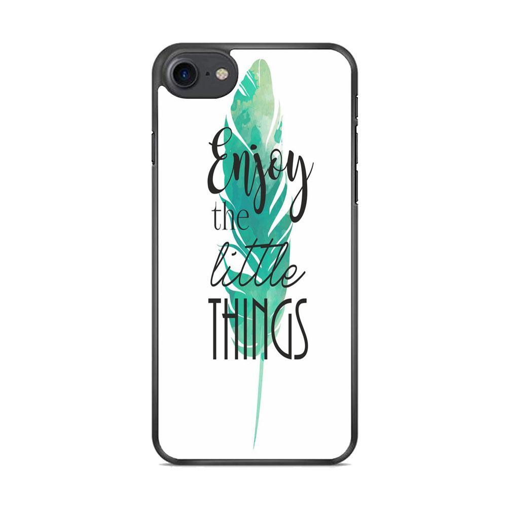 Quote Just Little Things iPhone 8 Case-Rubber Black (2D Case)-Oxvistore