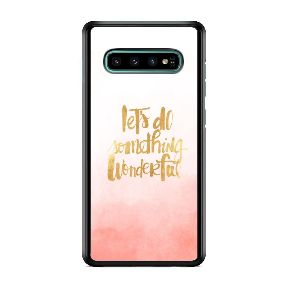 Quote Starting from Small Things Samsung Galaxy S10 Case-Rubber Black (2D Case)-Oxvistore