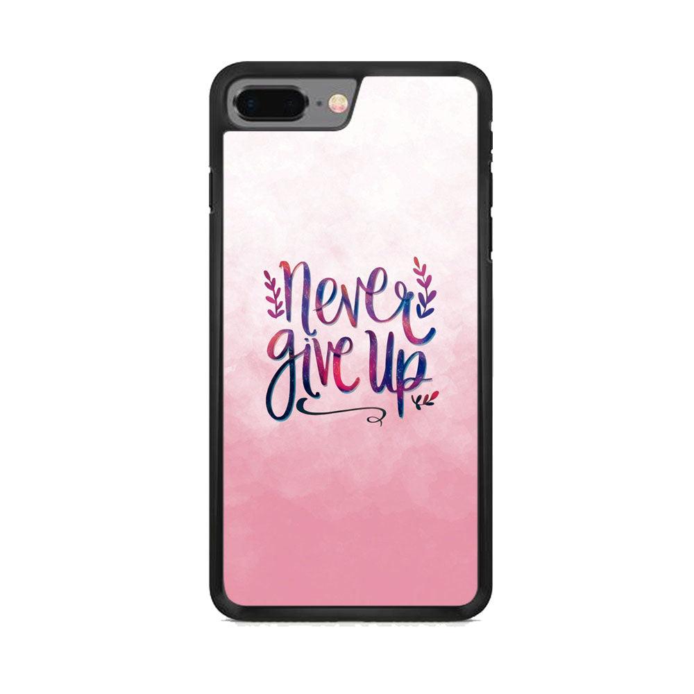 Quotes Pink Life iPhone 7 Plus Case-Rubber Black (2D Case)-Oxvistore