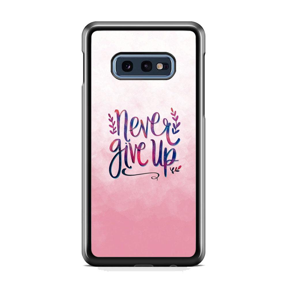 Quotes Pink Life Samsung Galaxy S10E Case-Rubber White (2D Case)-Oxvistore