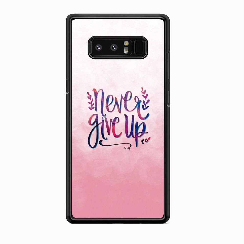 Quotes Pink Life Samsung Galaxy Note 8 Case-Rubber Black (2D Case)-Oxvistore