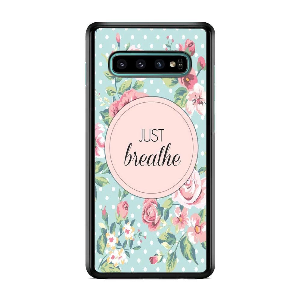 Quotes Relax Your Mind Samsung Galaxy S10 Case-Rubber Black (2D Case)-Oxvistore