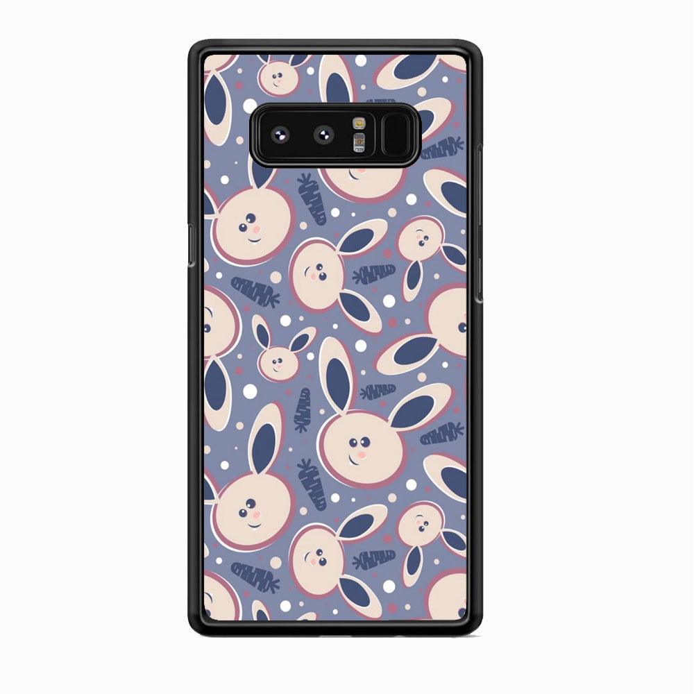Rabbit Collage Backdrop Samsung Galaxy Note 8 Case-Rubber Black (2D Case)-Oxvistore