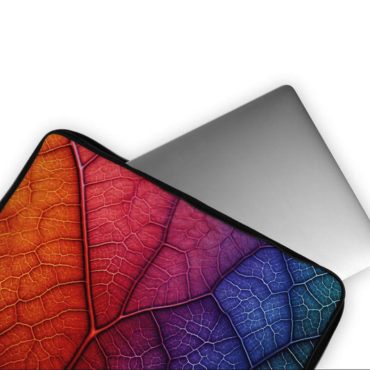 Rainbow Leaf Texture Laptop Sleeve Protective Cover-Oxvistore