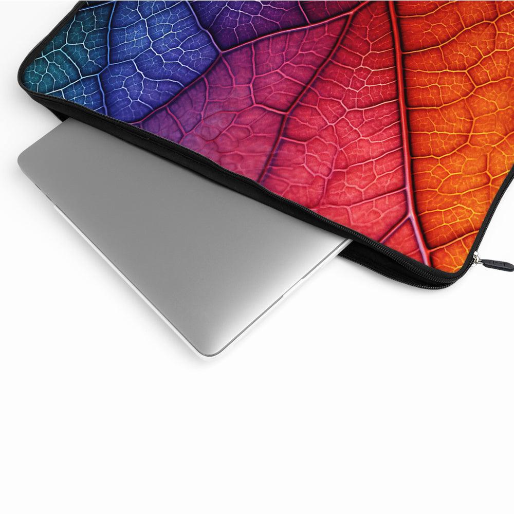 Rainbow Leaf Texture Laptop Sleeve Protective Cover-Oxvistore