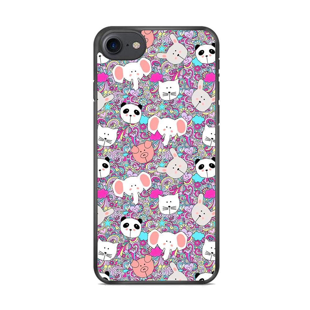 Rainbow Life of Animal iPhone 8 Case-3D Case-Oxvistore