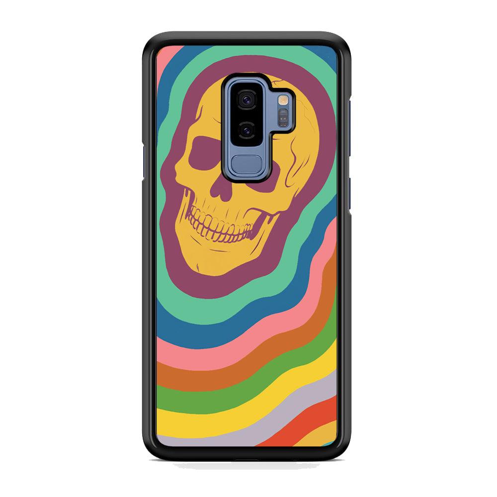 Rainbow Smily Skull Samsung Galaxy S9 Plus Case-Rubber Black (2D Case)-Oxvistore