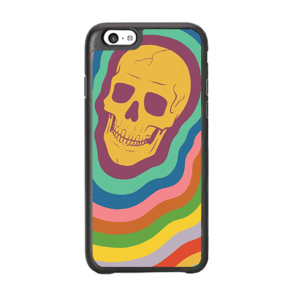 Rainbow Smily Skull iPhone 6 Plus | 6s Plus Case-Rubber Black (2D Case)-Oxvistore