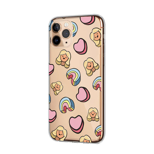 Rainbow and Girls Patern Doll Clear Soft Case-Oxvistore