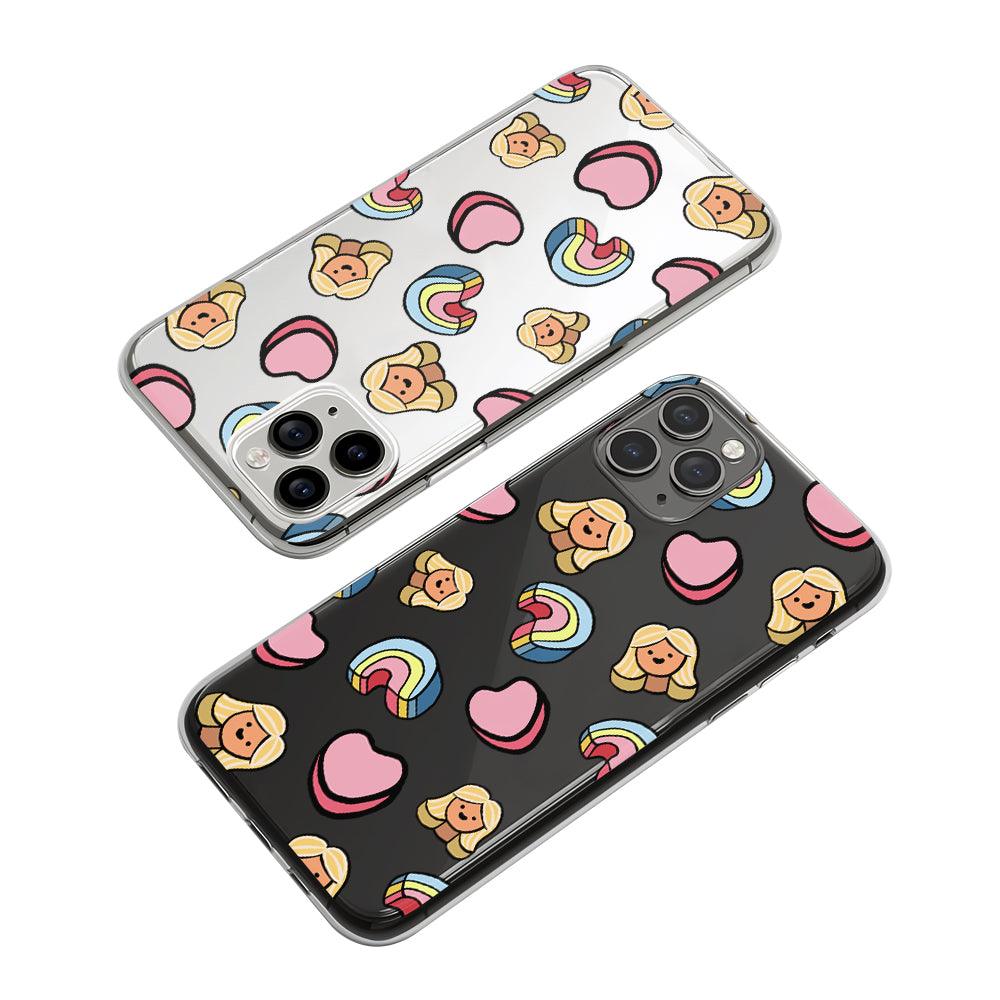 Rainbow and Girls Patern Doll Clear Soft Case-Oxvistore