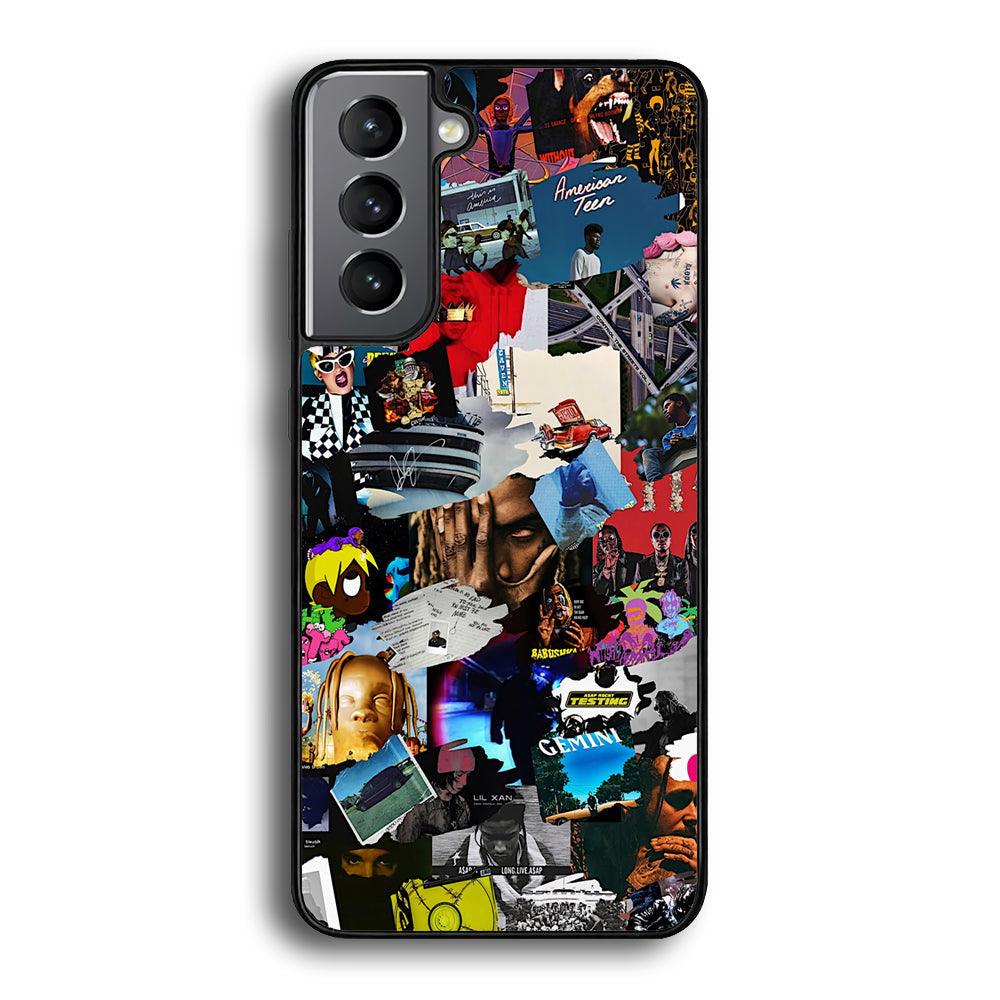 Rap Music Frame Work Samsung Galaxy S22 Plus Case-Rubber Black (2D Case)-Oxvistore