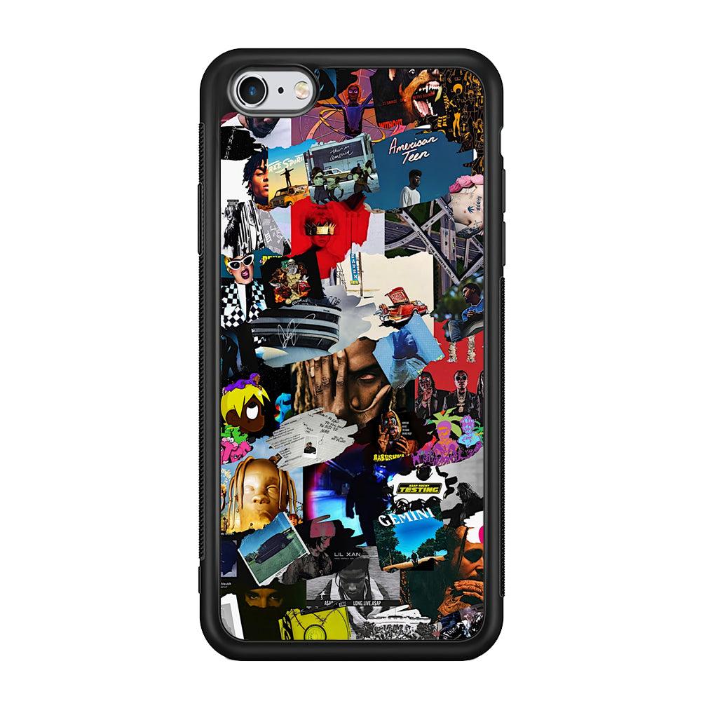 Rap Music Frame Work iPhone 6 Plus | 6s Plus Case-Rubber Black (2D Case)-Oxvistore