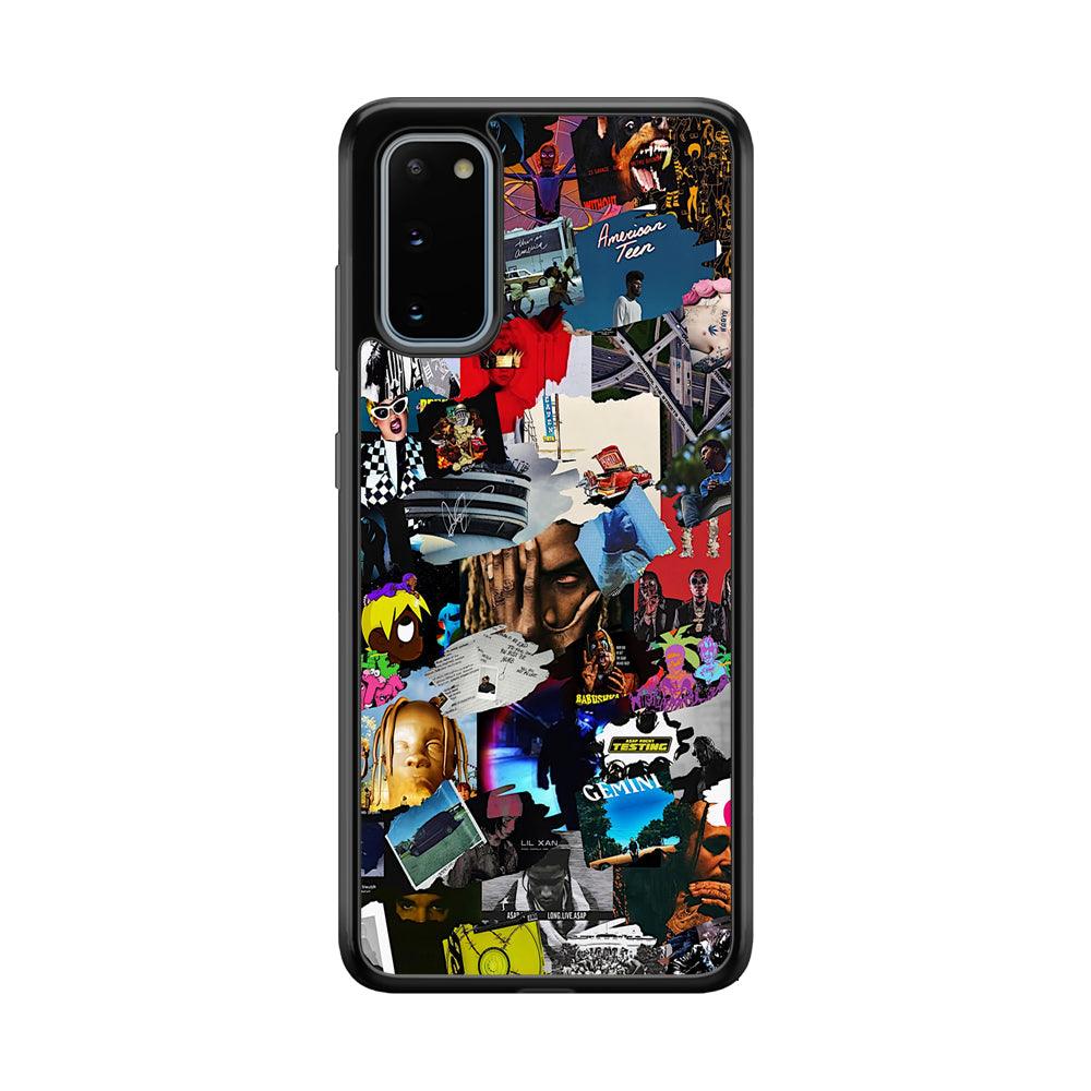 Rap Music Frame Work Samsung Galaxy S20 Case-Rubber Black (2D Case)-Oxvistore