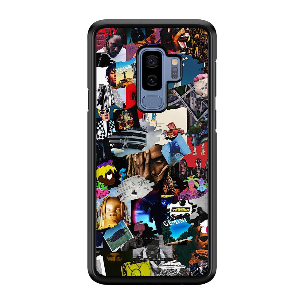 Rap Music Frame Work Samsung Galaxy S9 Plus Case-Rubber Black (2D Case)-Oxvistore
