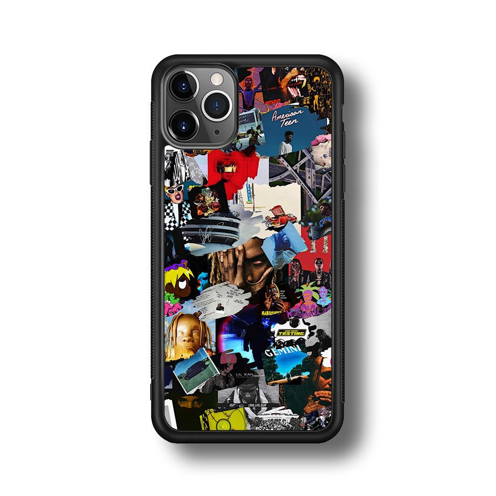 Rap Music Frame Work iPhone 11 Pro Case-Rubber Black (2D Case)-Oxvistore