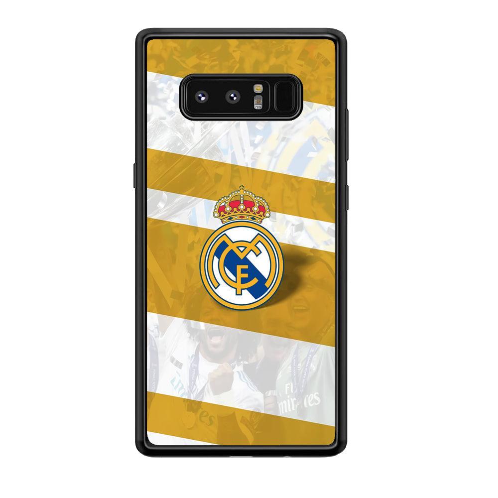Real Madrid Pride of History Samsung Galaxy Note 8 Case-Rubber Black (2D Case)-Oxvistore